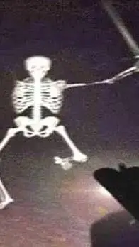 ai character: skeleton background