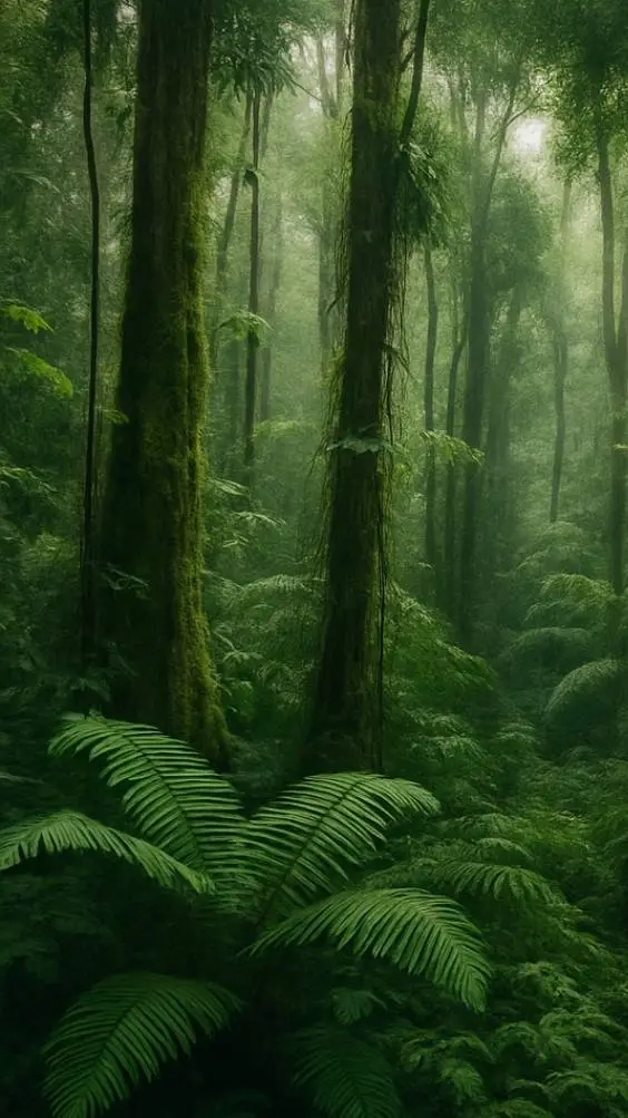 ai character: the rainforest background