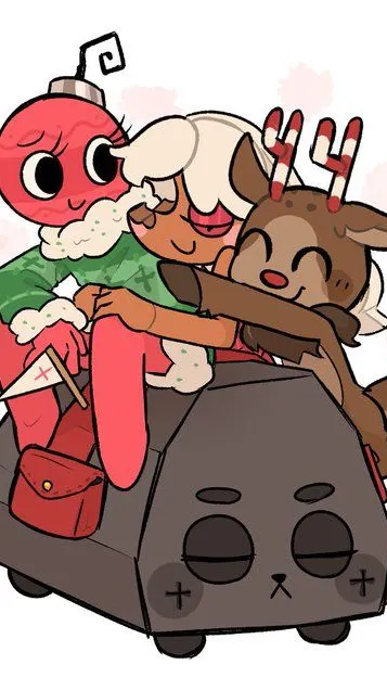 ai character: Christmas ￼DW background