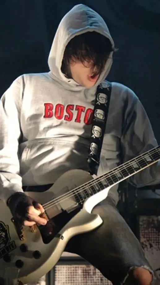 ai character: FRANK IERO background