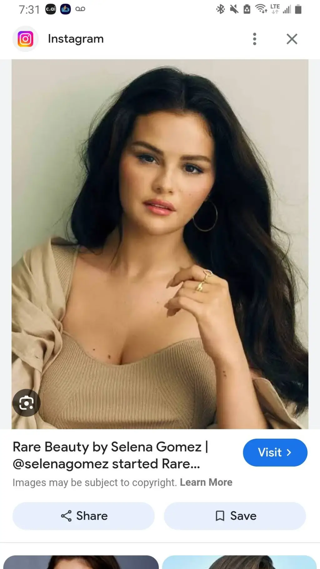ai character: Selena Gomez background