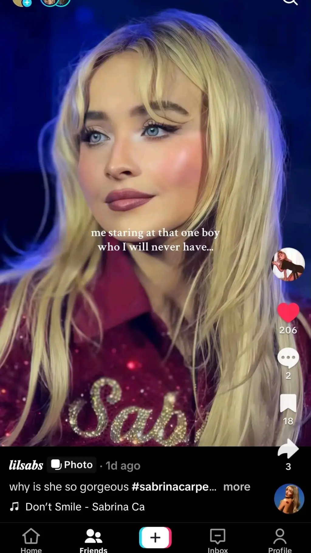 ai character: Sabrina carpenter background
