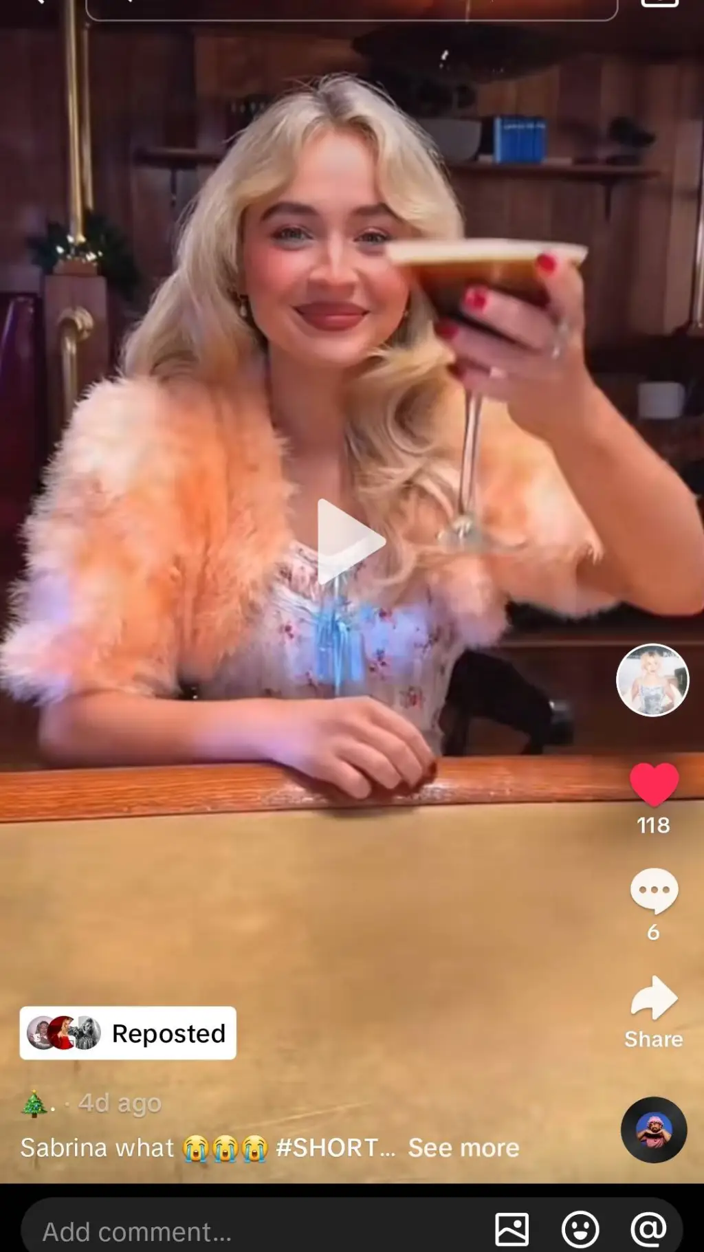 ai character: Sabrina carpenter background