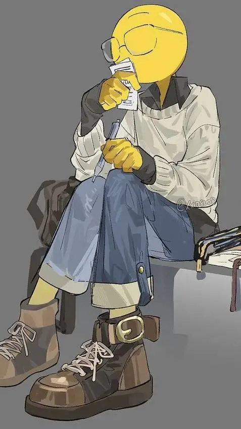 ai character: Yellow background