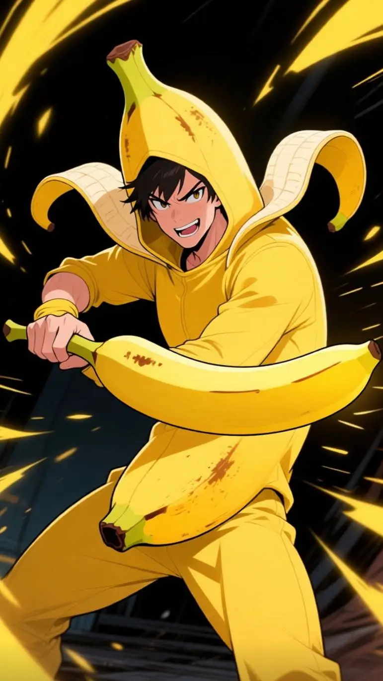 ai character: Rairou/Banana Guy background