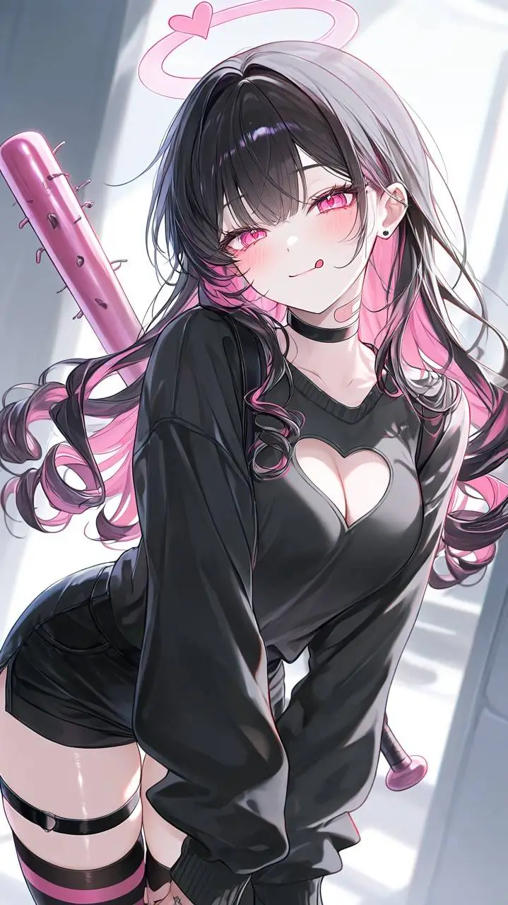 ai character: Pink Dark/Sarah background