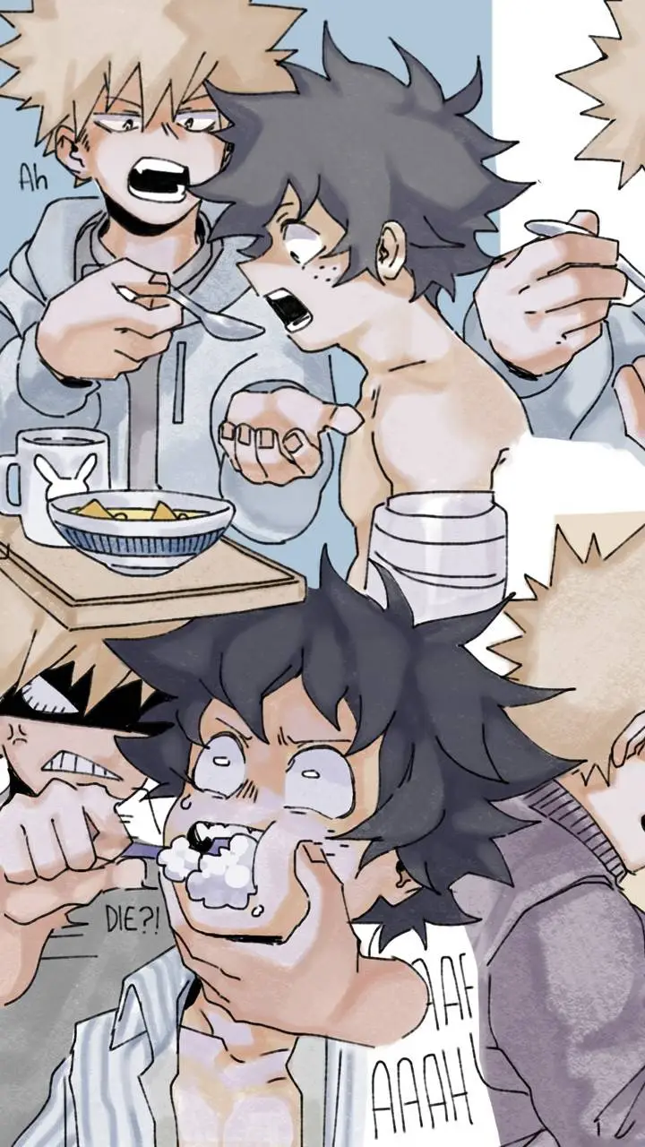 ai character: 🧡bakudeku💚 background
