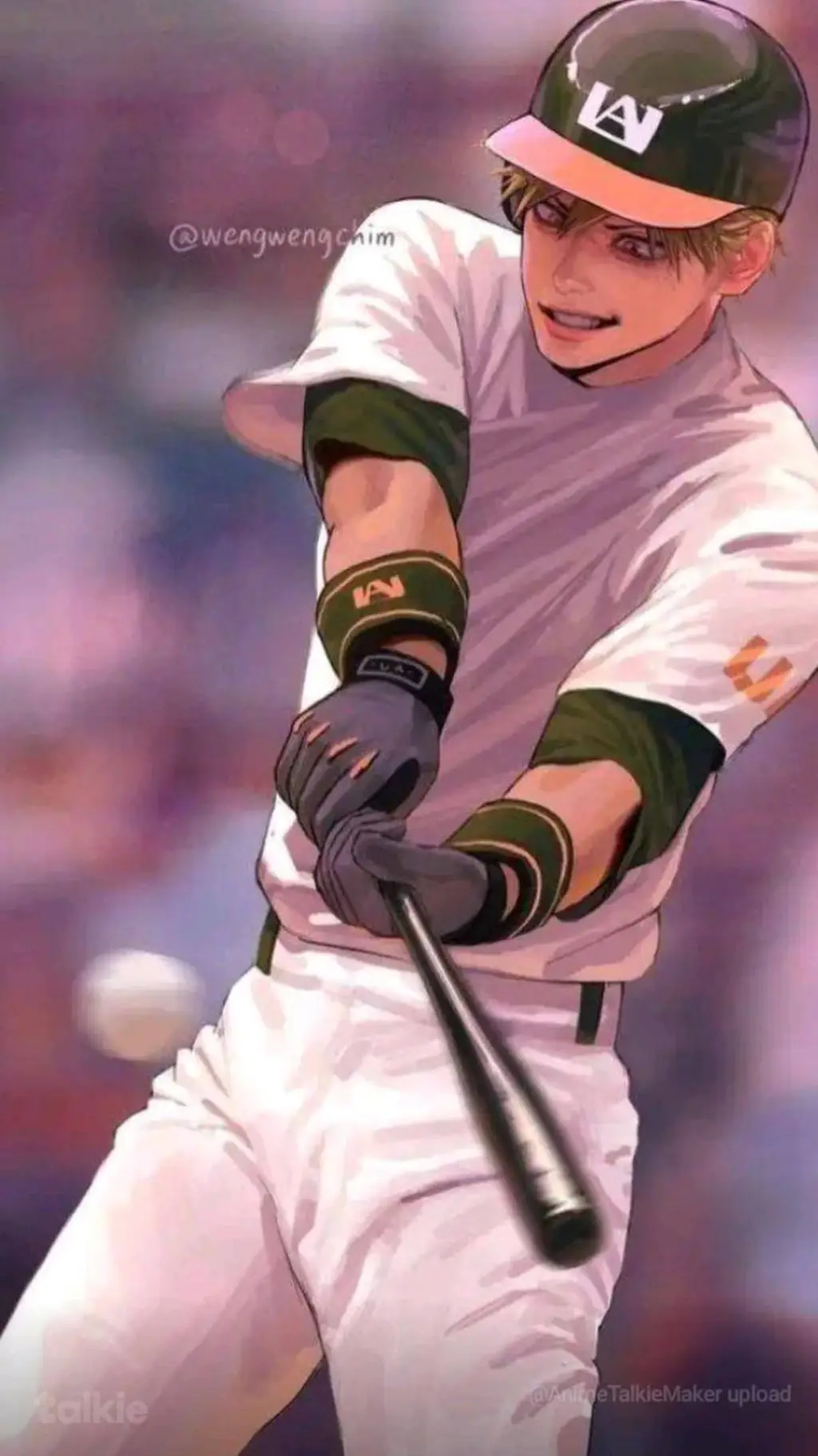 ai character: Katsuki✿✿Baseball! background