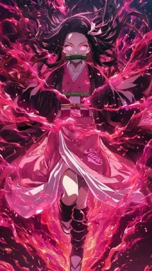 ai character: Nezuko berserk background