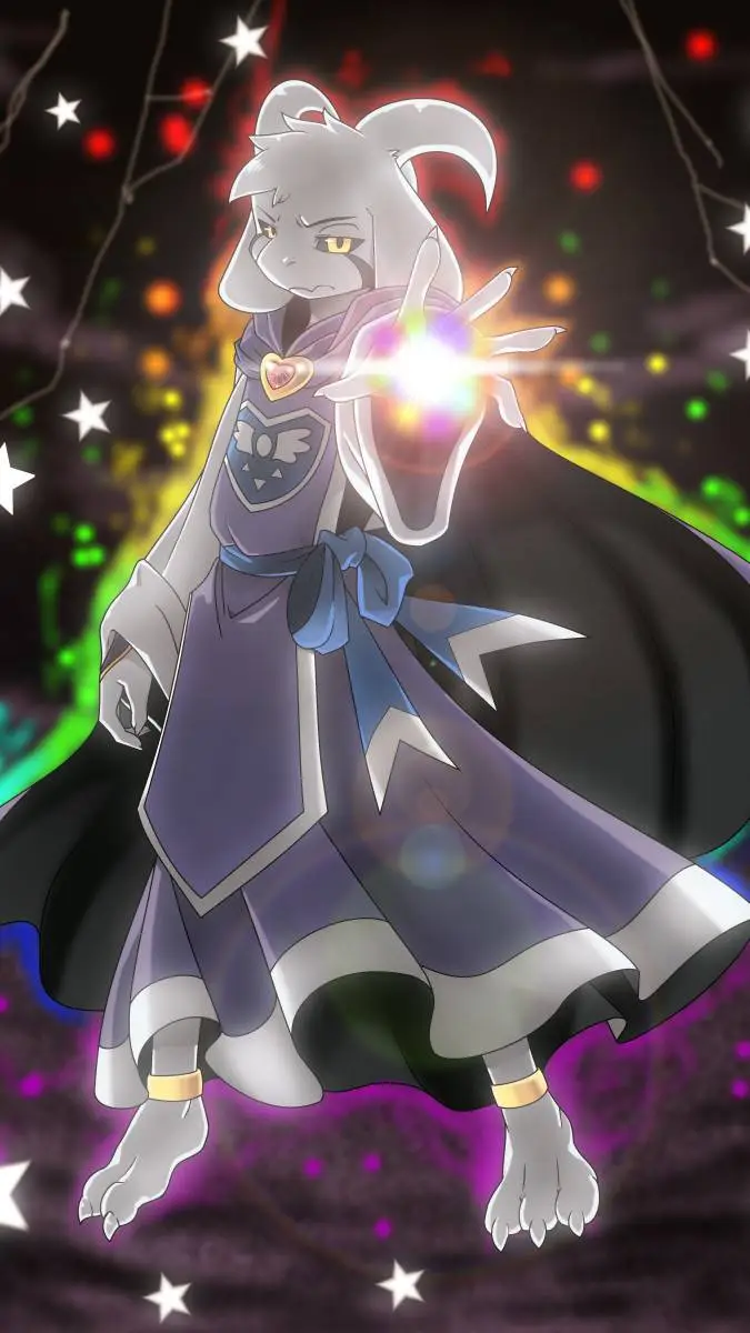 ai character: ASRIEL! background