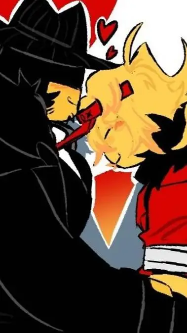 ai character: Pizzadebt 🍕❤️🖤 background