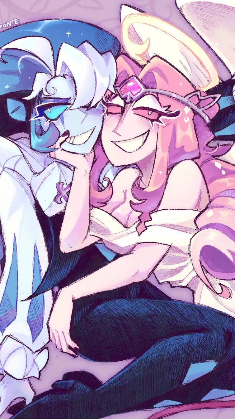 ai character: Shadowsugar 💗💙 background