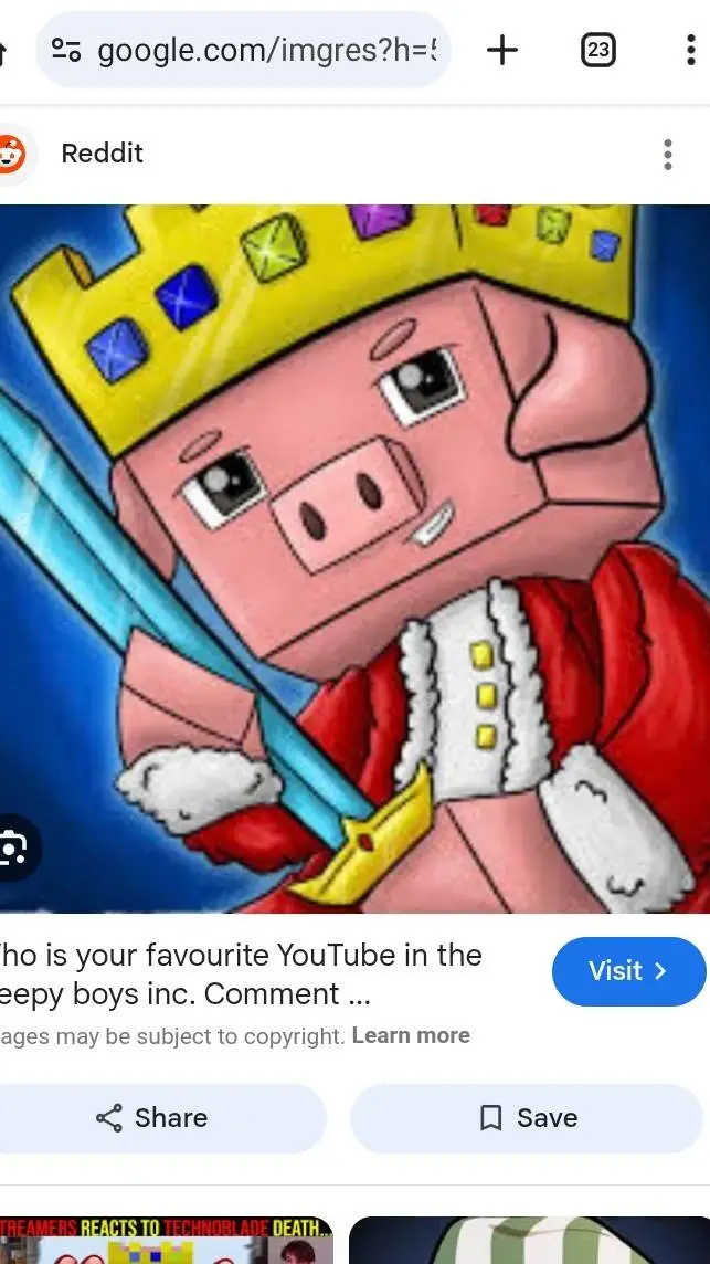 ai character: Technoblade😥 background