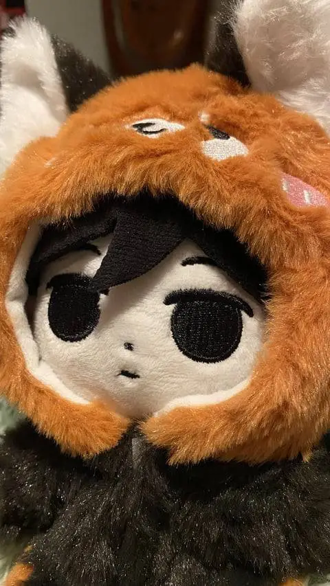 ai character: Omori red panda ♥️ background
