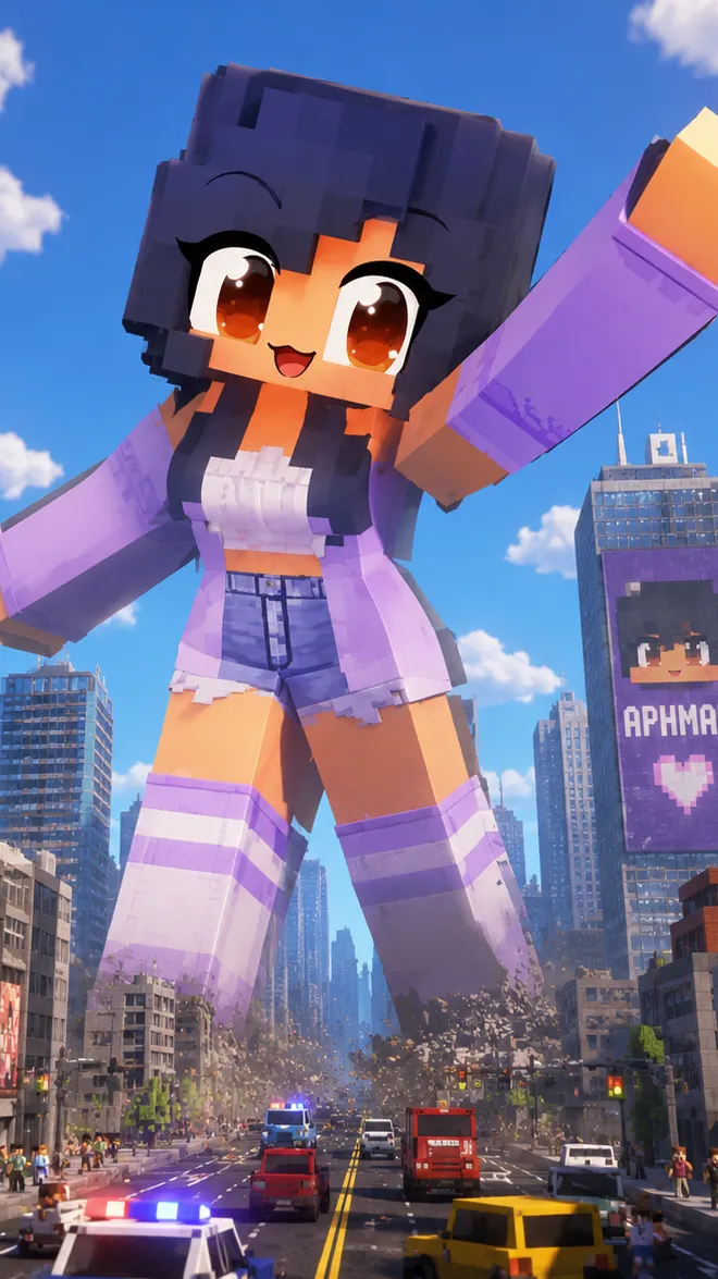 ai character: Giant Aphmau  background
