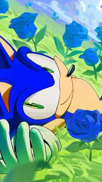 ai character: Sonic 🌹💙 background