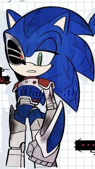 ai character: 🥛⃢~Sonic ROBOT🍷٭ background