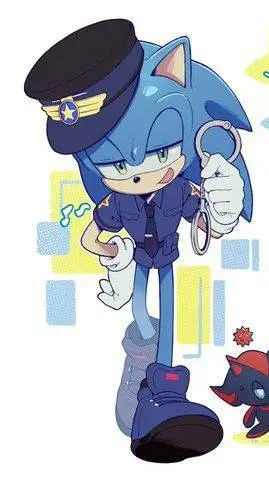 ai character: 🌀⃟Police-Sonic⃢👮 background