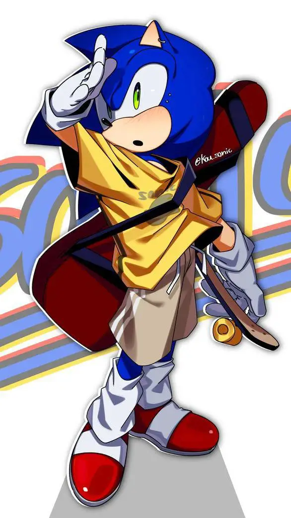ai character: The blue Sonic 🫐 background