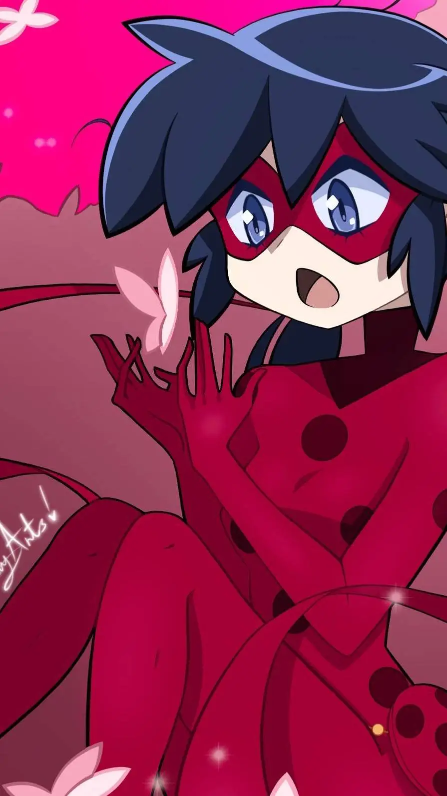ai character: LADYBUG  background