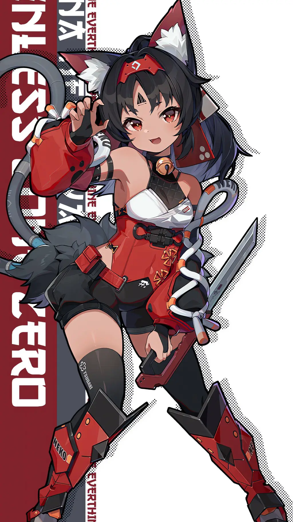 ai character: nekomata  background