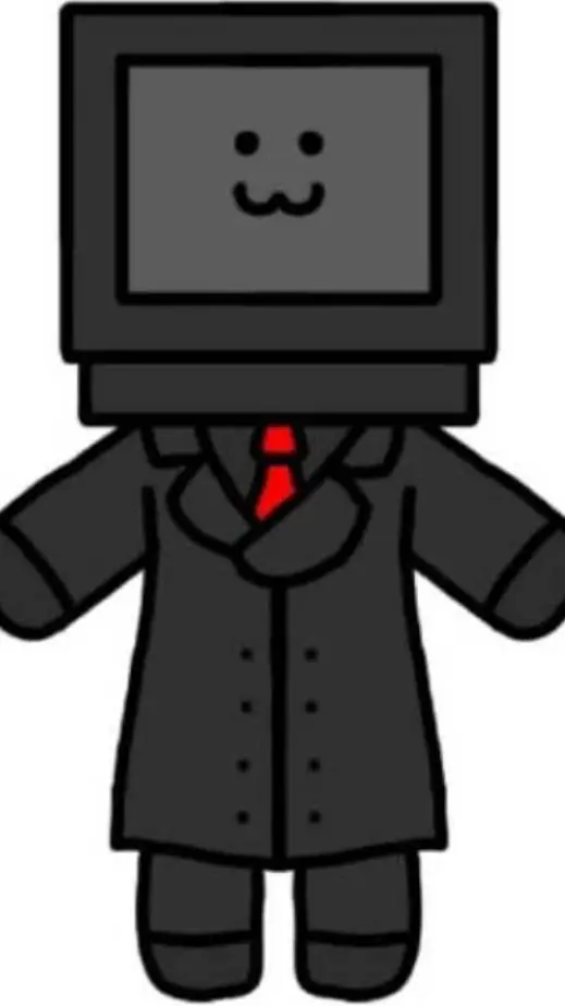 ai character: tv man de peluche background