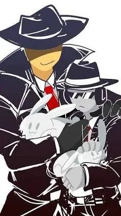 ai character: double Fedora  background