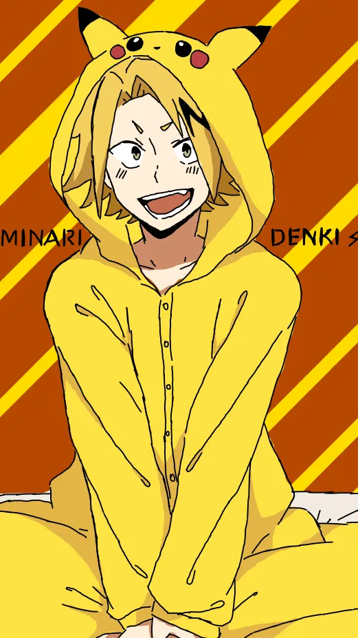 ai character: Denki Kaminari background