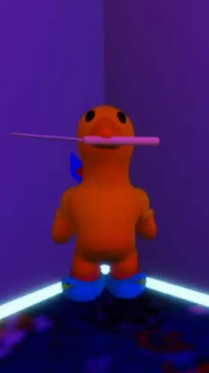 ai character: duckly the duck background
