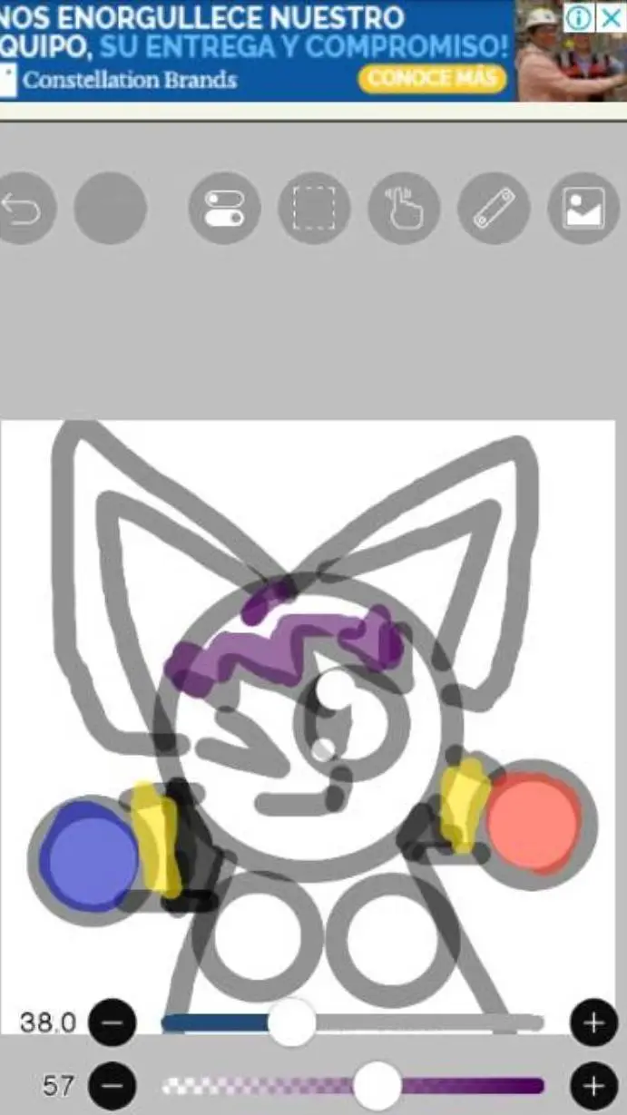 ai character: taza@chocolate background