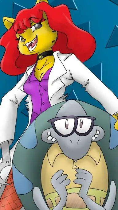 ai character: Paula & Filburt  background