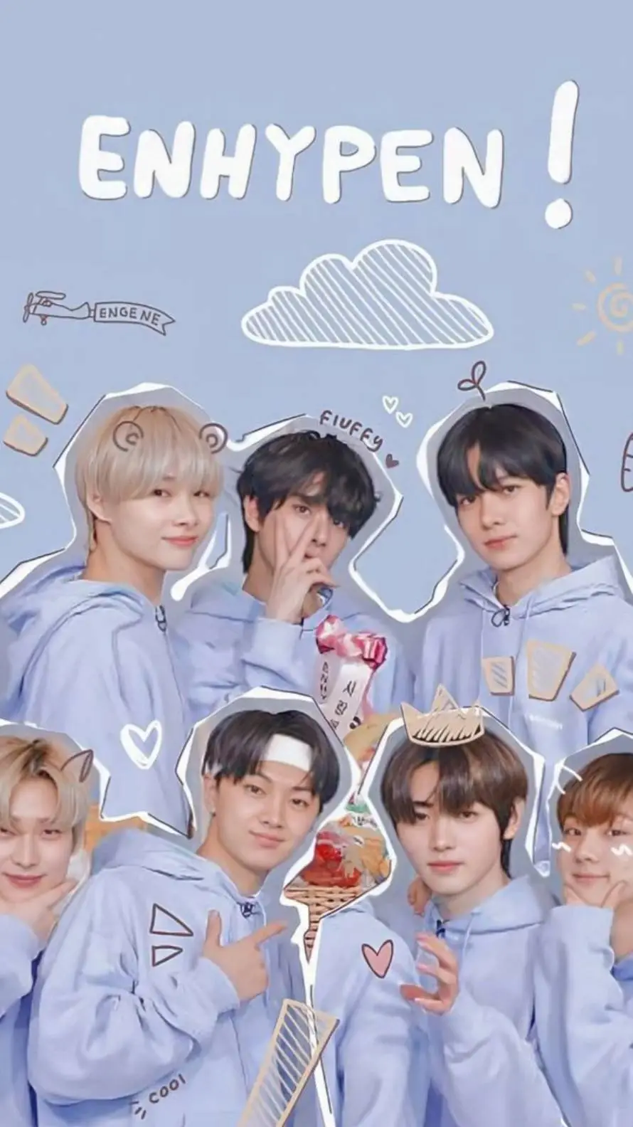 ai character: ENHYPEN background