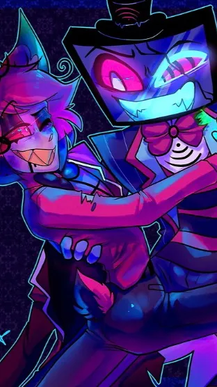 ai character: Vox x Alastor background