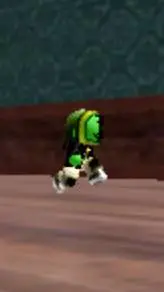 ai character: mini green bean background