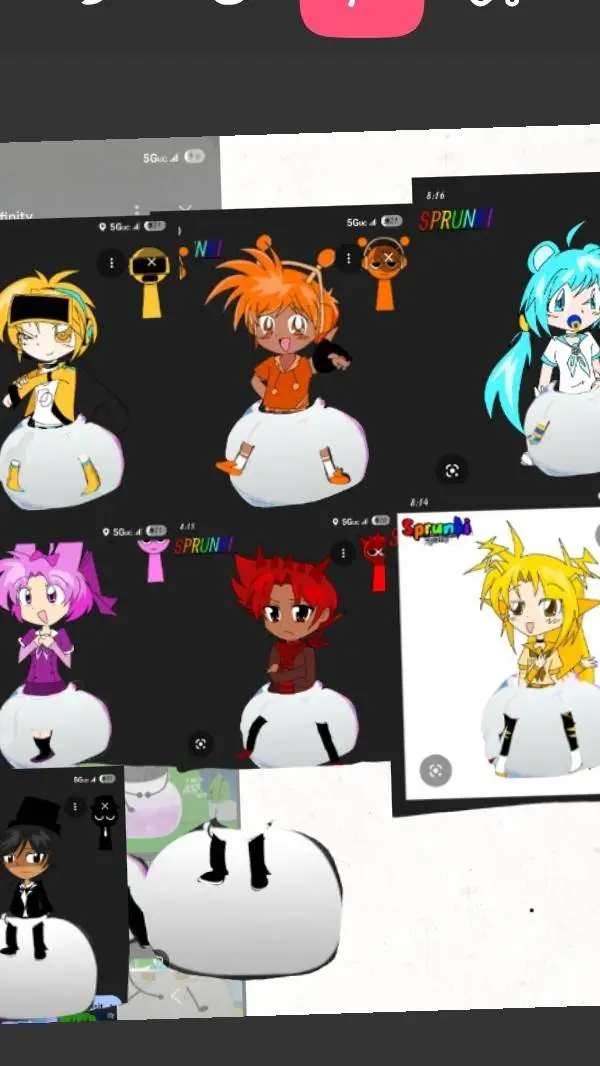 ai character: sprunki poomfy background