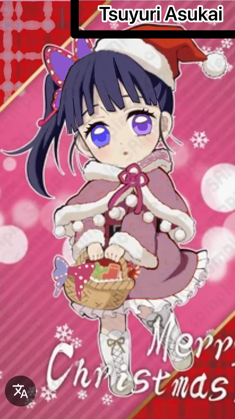 ai character: Kny christman background