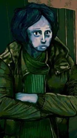 ai character: coat guy background
