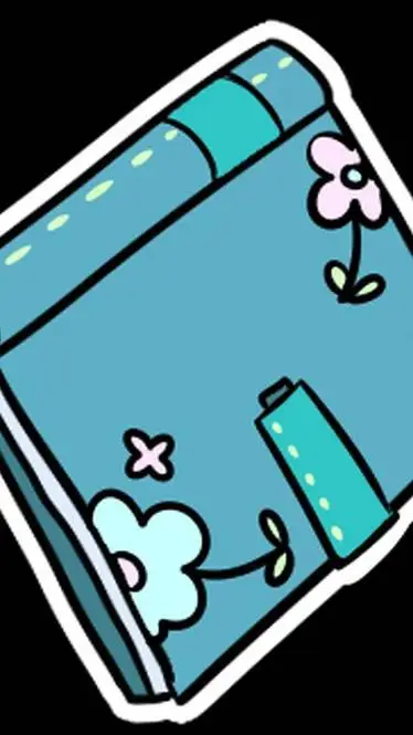 ai character: scrapbook background