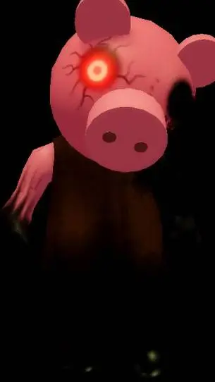 ai character: piggy distorted background