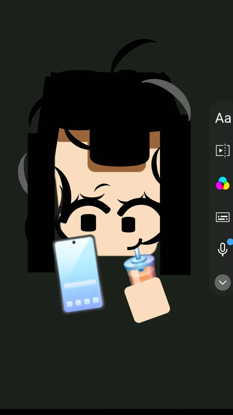 ai character: me in emoji stile background