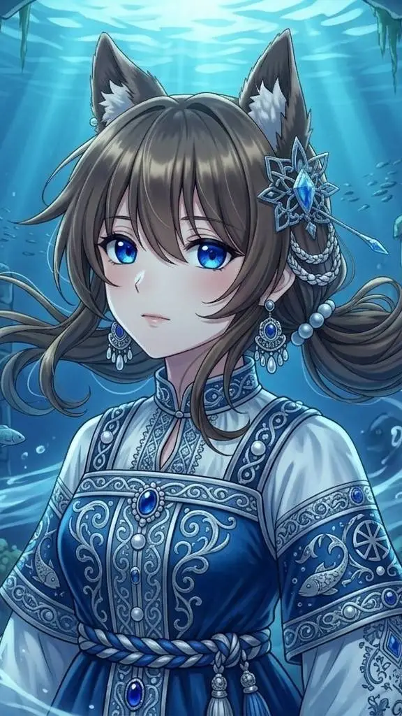 ai character: Веда background