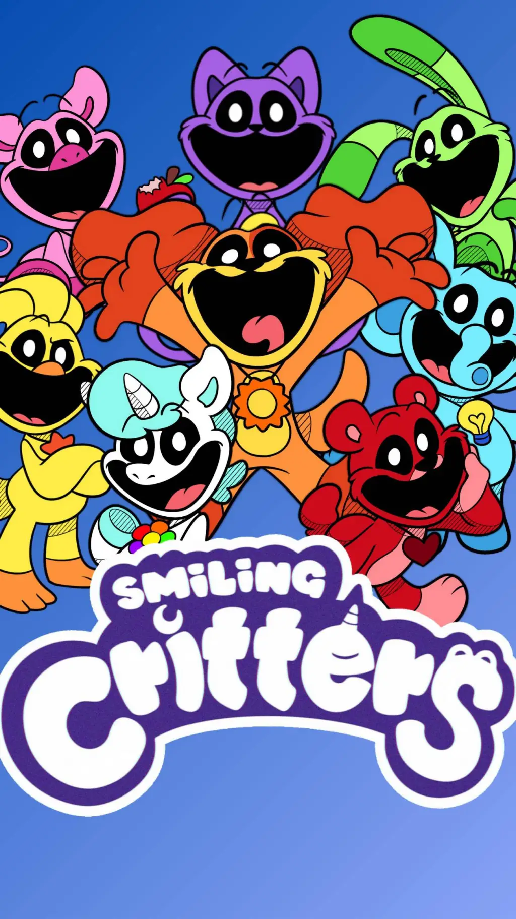 ai character: smiling criters background