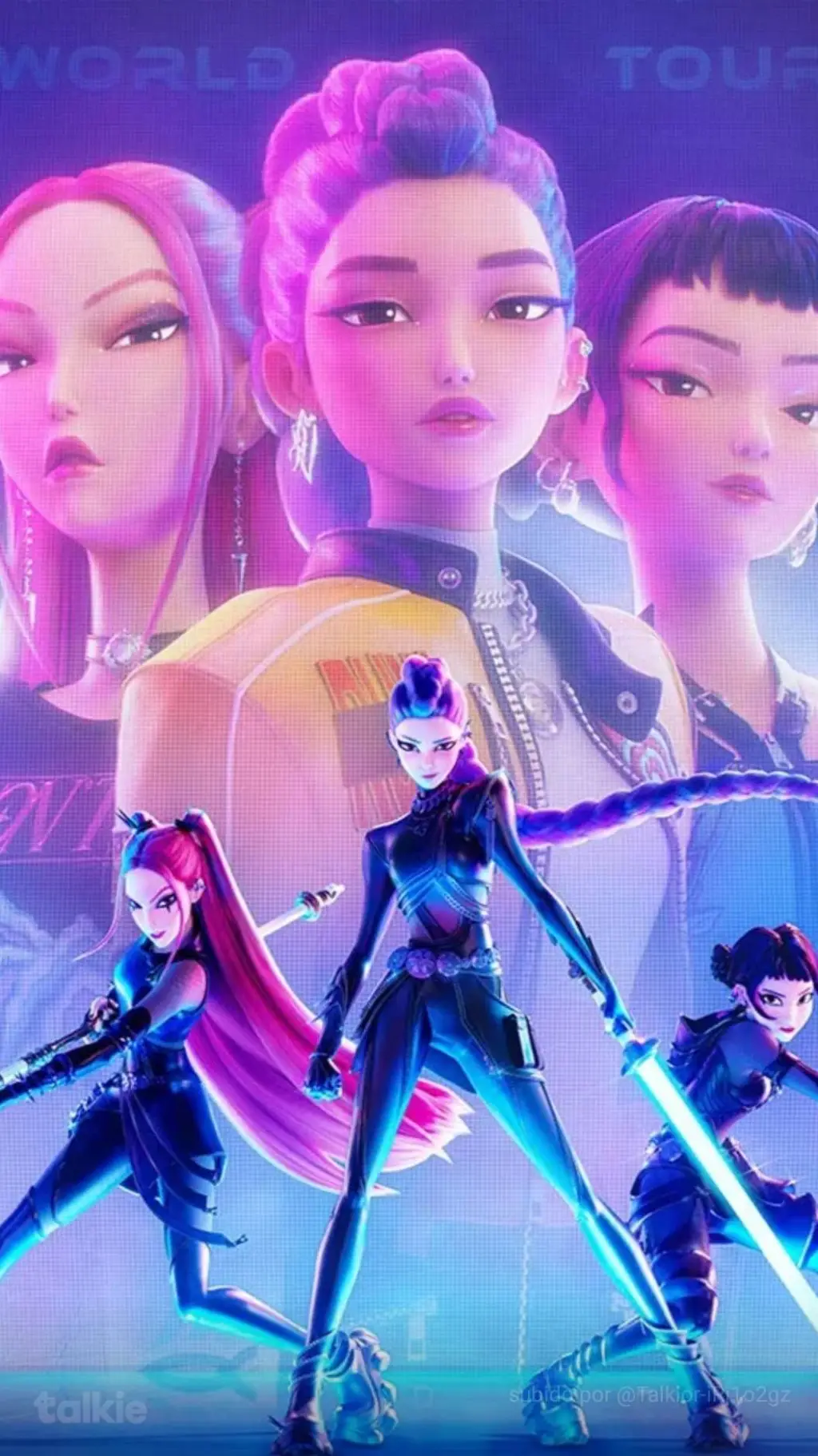 ai character: las guerreras kpop background