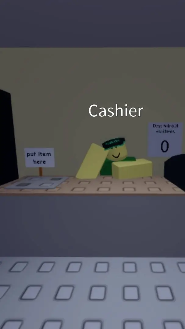 ai character: cashier😼 background
