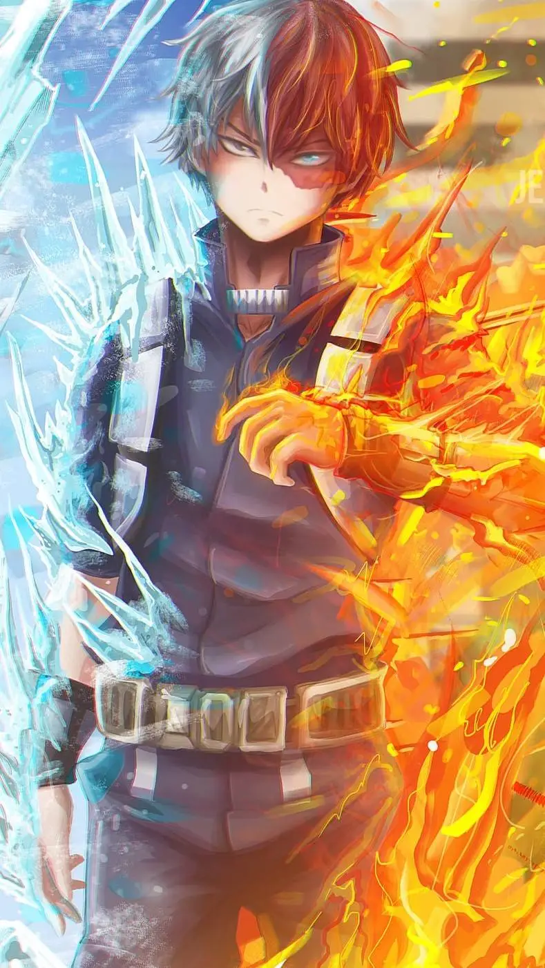 ai character: todoroki shoto  background