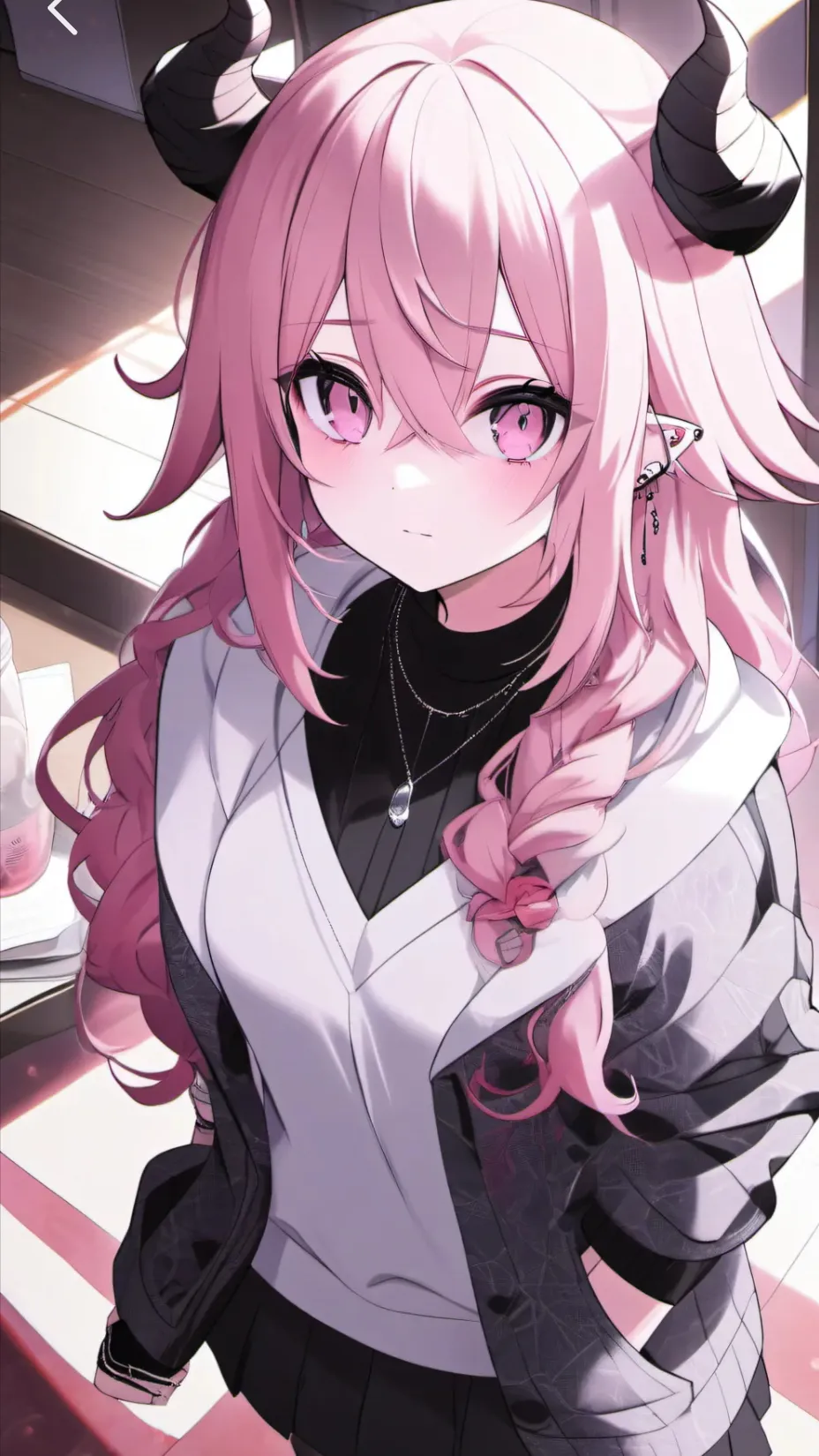 ai character: Amy pink cross background