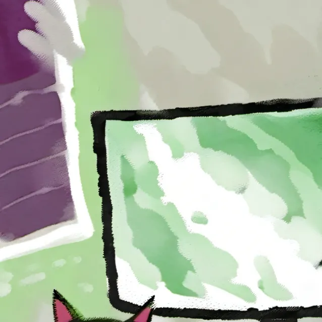 chat with ai character: kit the tv cat