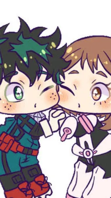 ai character: midoriya X uraraka background