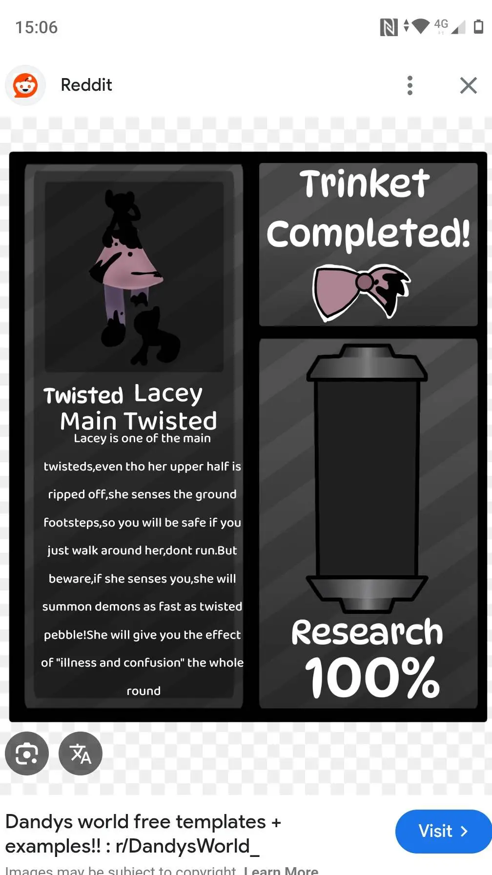 ai character: Twisted lacey background