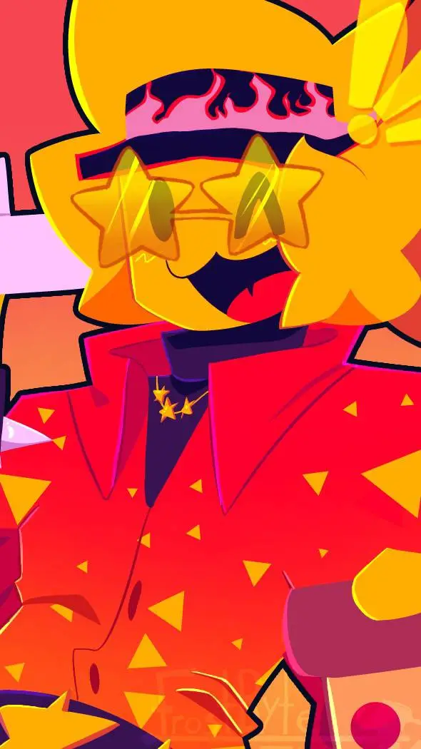 ai character: pizzaburger background